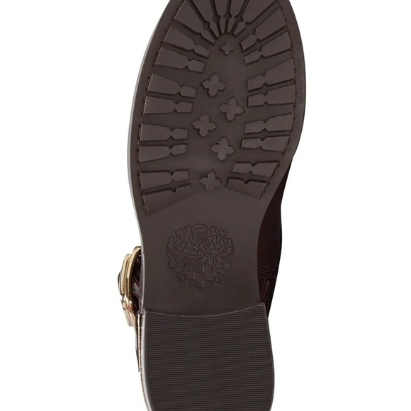 Vince Camuto size 7 burgundy like color with gold buckles, boots worn only once. - Picture 6 of 6